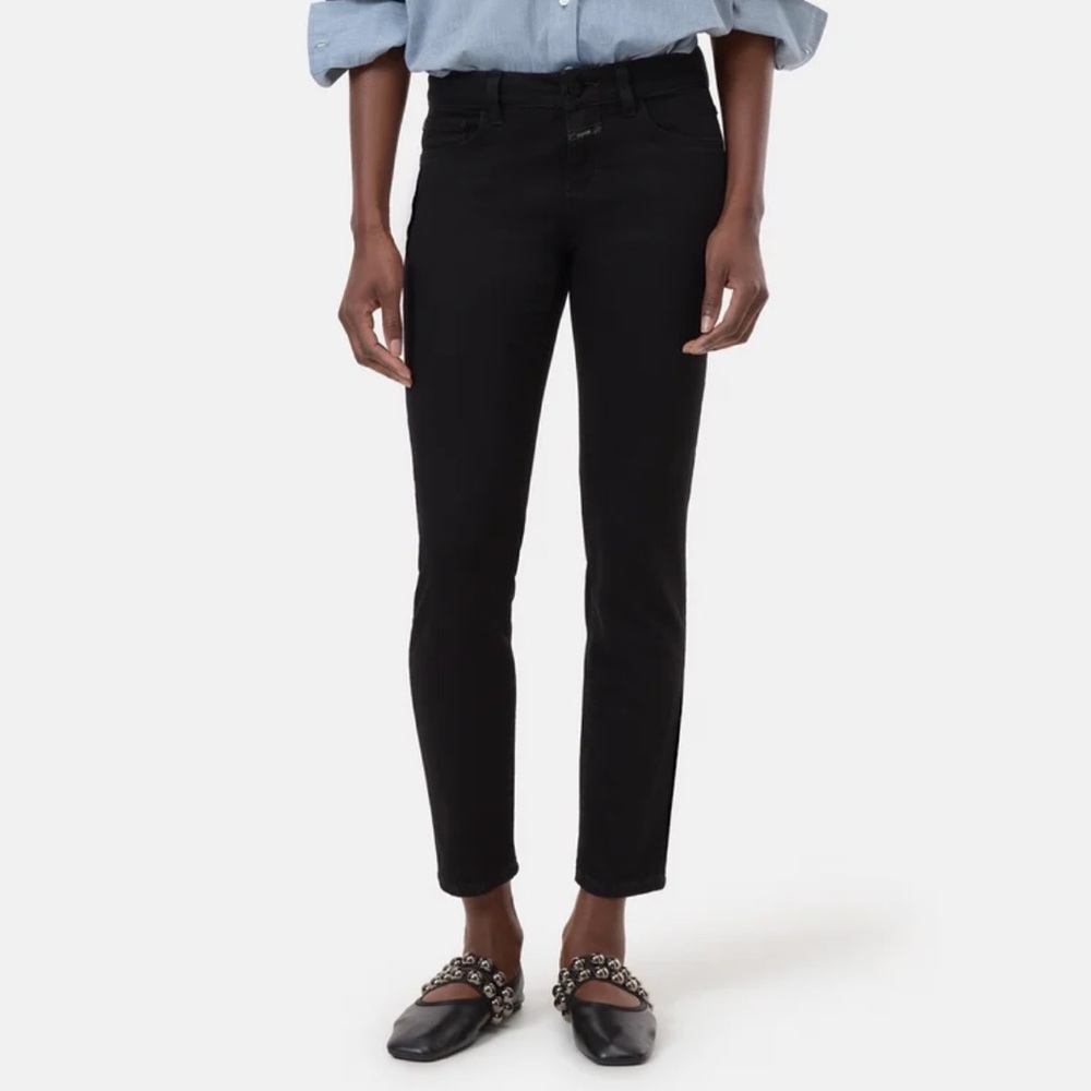 CLOSED Women's Black Skinny Jeans Baker Sleek Italian‎ Power Stretch Denim 28